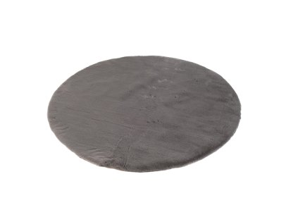 Sivi okrugli shaggy tepih Rabbit 100 cm
