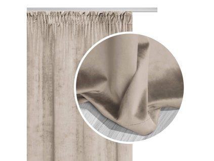 Velur zavjesa Velvet bež 140x270