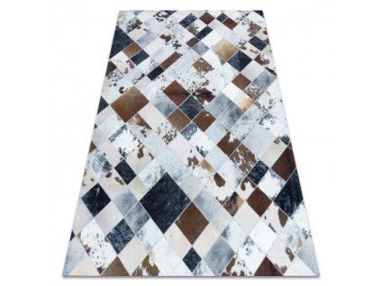 Sivo-smeđi patchwork tepih André