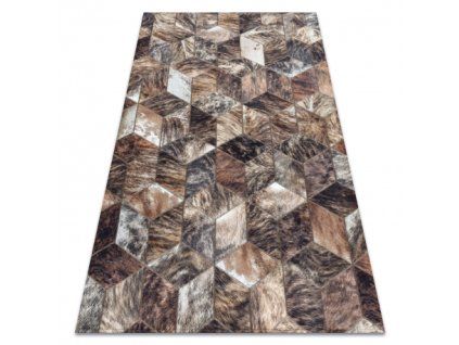 Stilovan smeđi tepih Patchwork