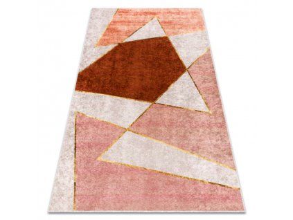 Sivo-ružičasti geometrijski tepih Miro