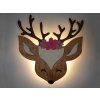Dječja drvena LED lampa Jelenčić