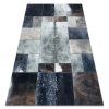 Sivo-crni pravokutni tepih Patchwork