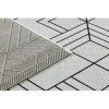 Sivo-kremasti geometrijski tepih Sizal